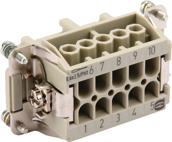 Connecteur femelle E 10P vis — réf. 09330102701