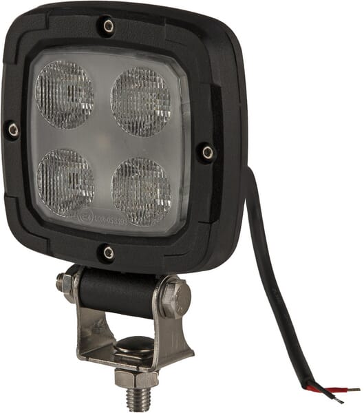 Phare de travail LED, 20 W, 2200 lm, carré, 10-80 V, faisceau large, Kramp — réf. LA10426