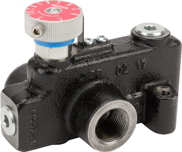 Průtokový regulační ventil 3cestný 0-11 l/min