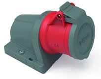Prise murale CEE 16A 5P 400V IP44 QC IQ 92x94 · réf. B0110624