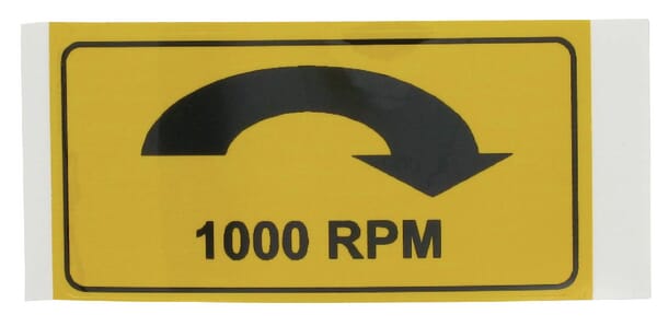 Autocollant cardan 1.000 rpm droite · réf. WB000022