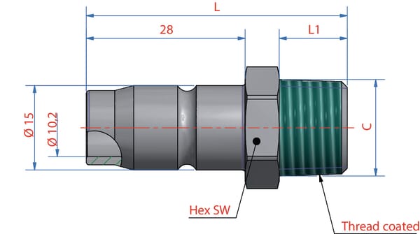 Racc. rap. filet mâle BSP 1/2" vue 2