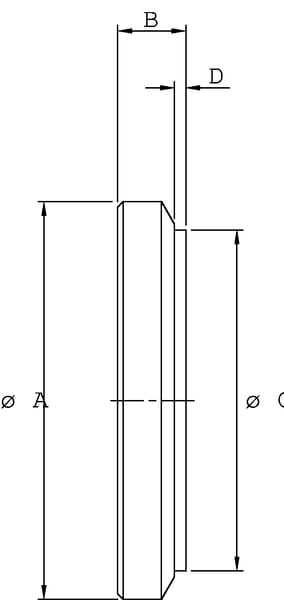 Fond de vérin renforcé HD D160 B=45 mm — réf. DS3916001A