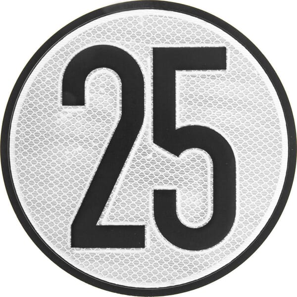 Panneau limitation vitesse 25 · réf. BL25ES