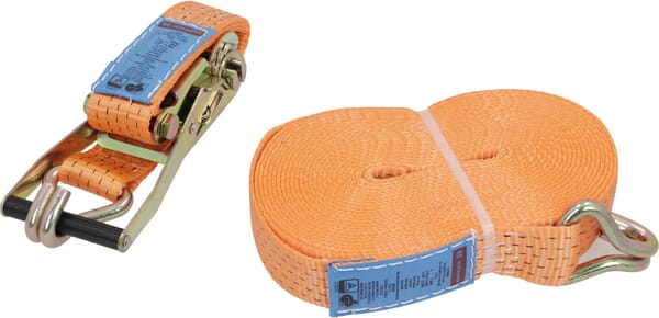 Upínací popruh typ 50, 25 kN, s ráčnou a hákem, 12 m