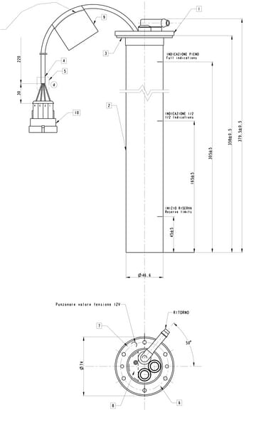 Flotteur de réservoir vue 2