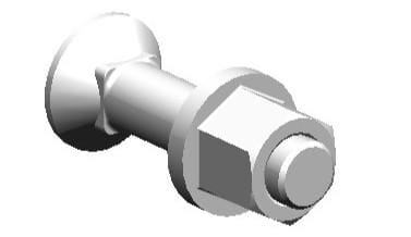 Vis à tête hexagonale avec écrou M12x1,25x55-12,9-MUH-BK55 — réf. 30111381