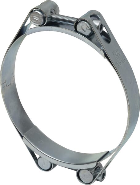 Hadicová spona dvojitá, 125–135 mm, dvojitý šroub, DIN912, pozinkovaná, Kramp