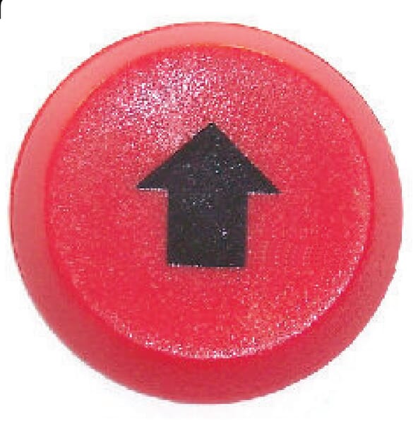 Interrupteur poussoir, Haut/Bas, rond, rouge vue 3