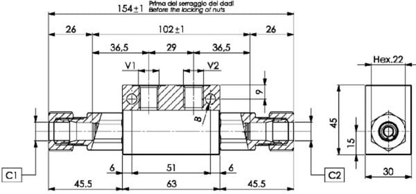 Clapet anti-retour piloté 3/8" vue 5