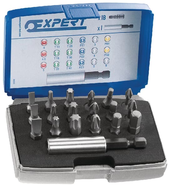 Boîte d'emb. + acc. 1/4" 19pcs · réf. E113901