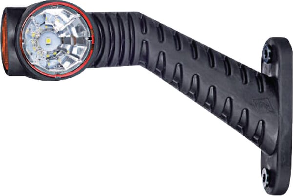 Feu de gabarit LED, 0,7/1,4W, 12/24V, blanc/orange/rouge, 125x55x175mm, 3 LED, Kramp — réf. LA30019