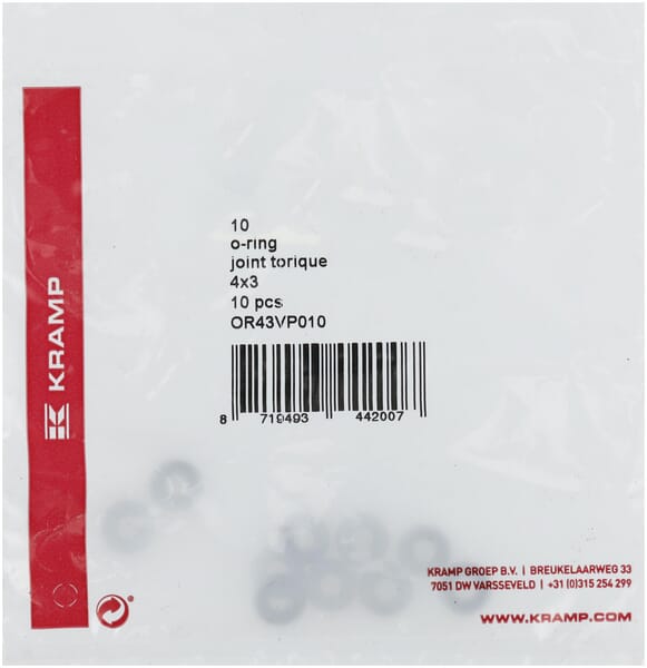 Joint torique 4x3 75 shore Viton 10x  vue 4