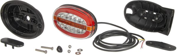 Feu arrière multifonction rectangulaire dynamique LED 12-24V KRAMP — réf. LA40068
