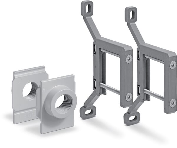 Supports muraux + brides vue 3