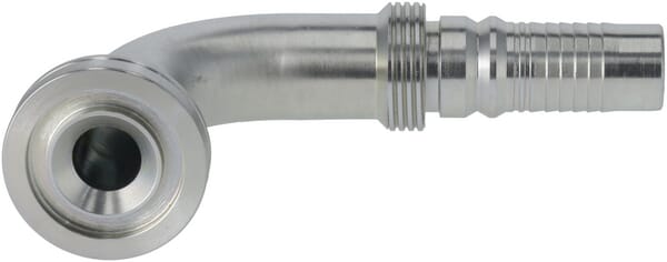 Raccord à sertir 4SH-DN20 avec flasque ø41,3 mm 90° · réf. SFSH201290G2