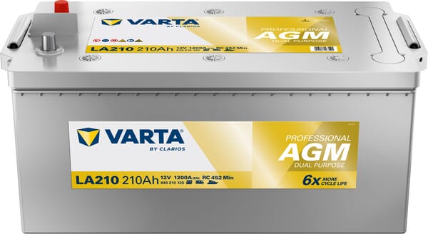 Batterie 12V 210Ah 1200A LA210 VARTA Professional Dual Purpose AGM · réf. 840210120