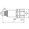 Hydraulisk flad lynkobling med ISO 16028 profil, serie FEM / IF