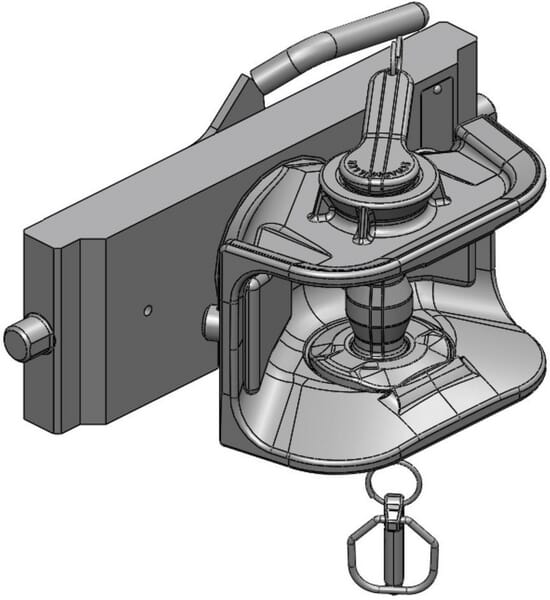 Accouplement remorque 322 mm vue 2