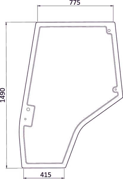 Vitre de porte gauche — réf. 4272774M1N