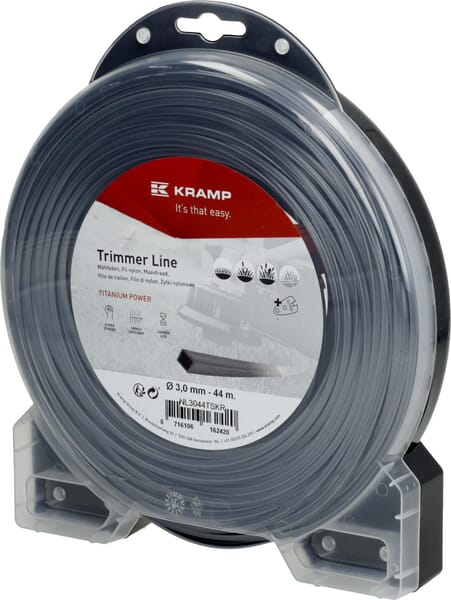 Fil de coupe Ø 3mm 44m carré Titanium Power gris Kramp — réf. NL3044TSKR