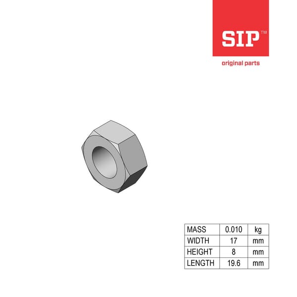 Écrou M10 8zn -ISO 4032 · réf. 000221307