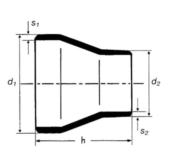 Réducteur à souder 133x114.3mm vue 2