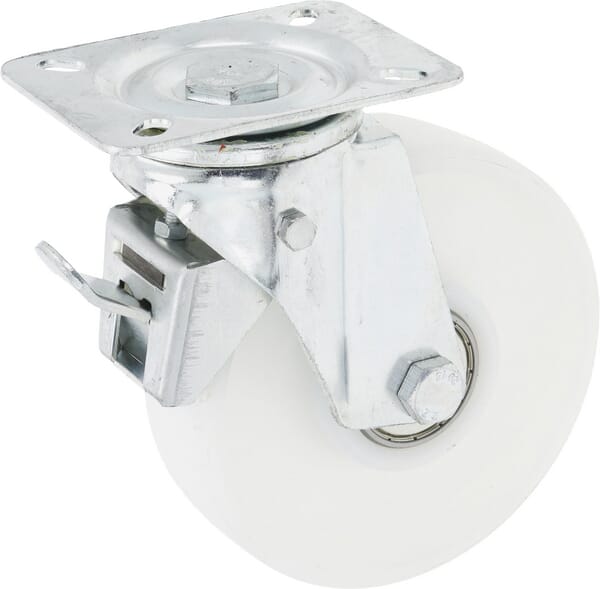 Roue pivotante, roue en polyamide : Ø150x40mm, Fixation de plaque: 115x85mm Load: 200kg, Ro-Carr · réf. WH50NF150