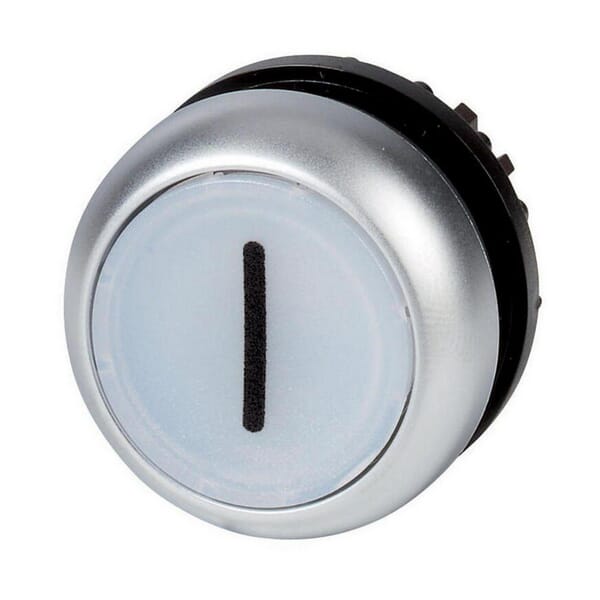 Bouton-pous. lumineux blanc 1 vue 2