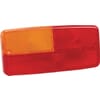 Light lens, red/amber, rectangular rear/left Cobo
