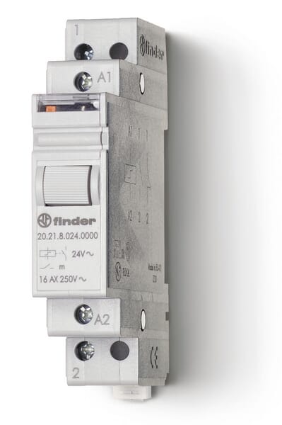 Relais pas à pas 17,4 mm, 1NO, 16 A, 12 V CA, AgSnO2 · réf. 202180124000
