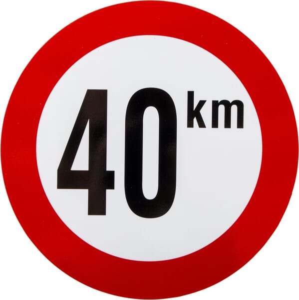 Panneau 40 km en PVC — réf. BK40