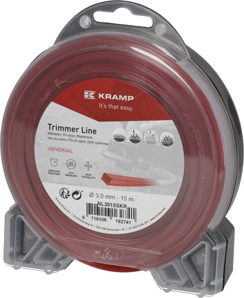 Fil de coupe Ø 3mm 15m carré rouge Kramp — réf. NL3015SKR