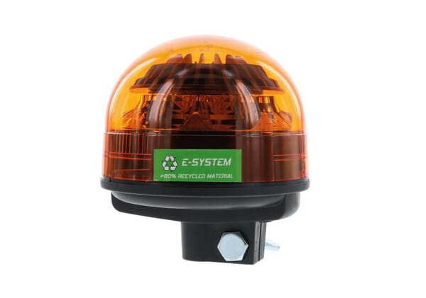 Gyrophare LED, 17W, 12-24V, ambre, montage sur poteau rigide, Ø 127x135mm, E-VENUS par Sacex — réf. 2143L05E08
