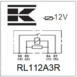 Relais 12V, normalement ouvert, 40A, avec résistance, avec support vue 3