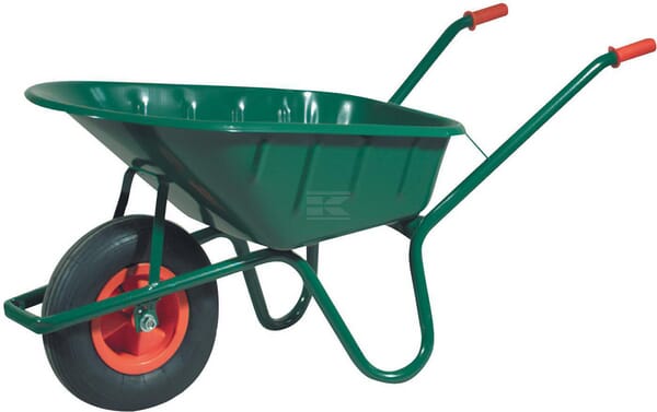 Brouette ronde peint. verte 90 L vue 2
