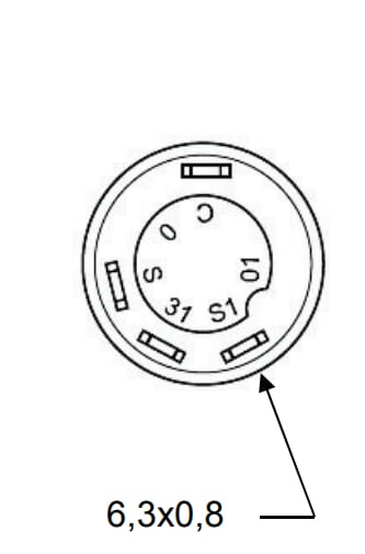 Interrupteur poussoir, gyrophare, rond, jaune vue 3