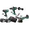 Combi pack, angle grinder, driver drill and impact wrench 36V 3/4"