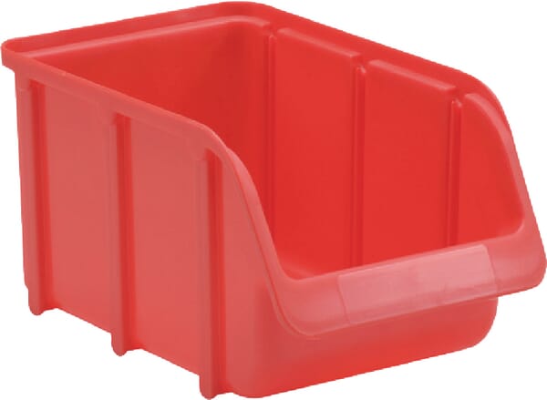Boîte de rangement 145x240x125mm, capacité 3l, polypropylène rouge, Linbin no.3 de Hünersdorff · réf. WE6731