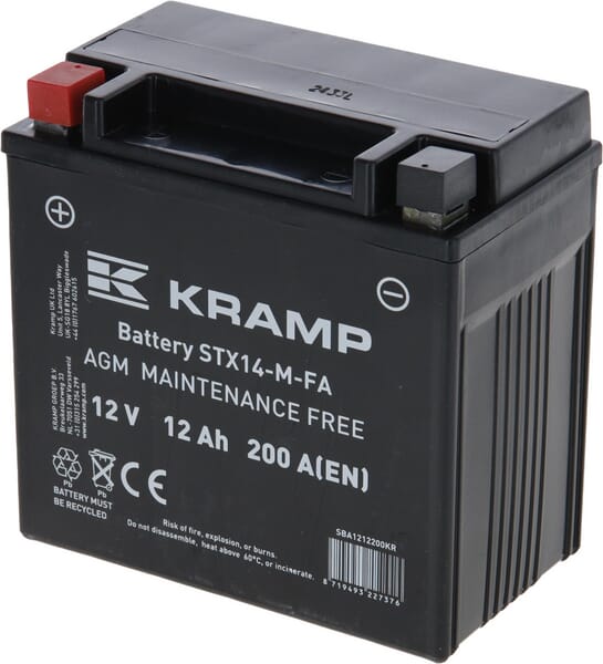 Baterie 12V 12Ah 200A uzavřená Kramp