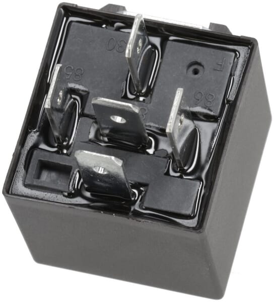Mini relais 12V, double contact à fermeture, 2x20A, avec support vue 2