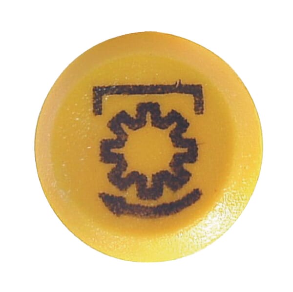 Interrupteur poussoir, PTO, rond, jaune vue 2