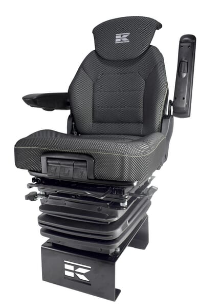 Siège K-Lux, à suspension pneumatique, 540 mm, 12 V, noir, chauffant — réf. SKL8202550BBH