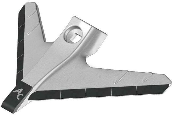 Pointe en pied de canard, largeur 265 mm en carbure — réf. STF0236M