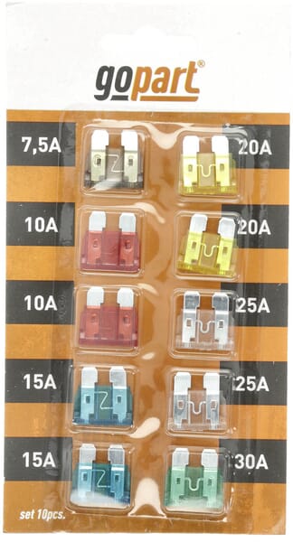 Jeu de 10 fusibles plats · réf. 1410003599SET