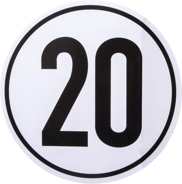 Autocollant 20 km · réf. BF20