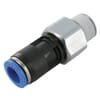 Rotary push-in fitting, rotatable via ball-bearing, male thread with external hex SCRMT
