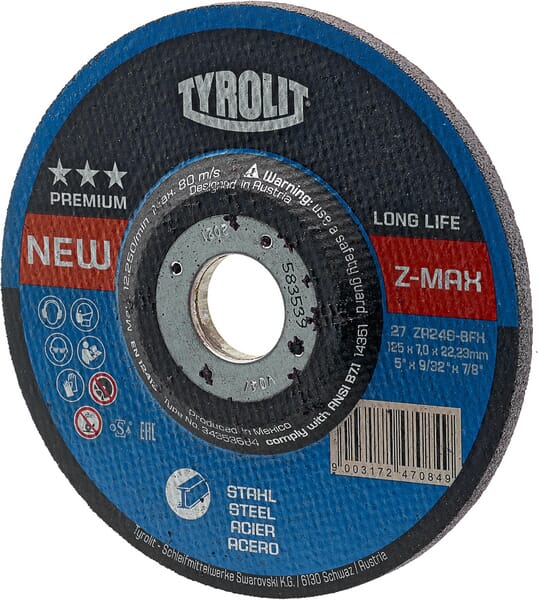 Disque abrasif 125x7x22,23mm ZA24S-BFX — réf. 34353684
