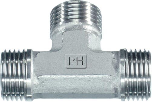 T-spojky z nerezové oceli, 3x vnější závit BSP