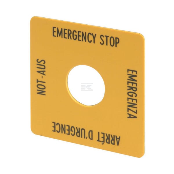 Plaques Arrêt d'urgence 4 l vue 2